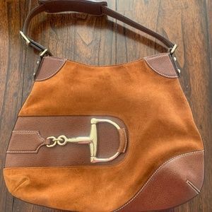 Authentic Gucci Suede Horseshoe purse